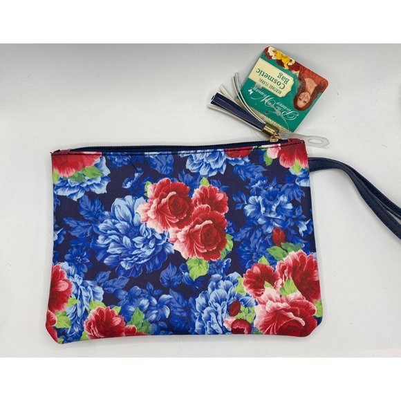 Pioneer Woman Heritage Floral Makeup Cosmetic Bag Travel Wallet Zipper NEW! 2022 - Picture 3 of 4
